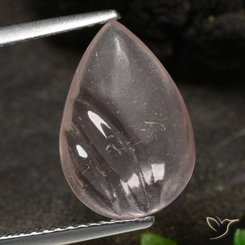 3.48ct طبيعي درجة لون الوردى الزهرى مورغانيتي, شكل الكمثرى, شفاف