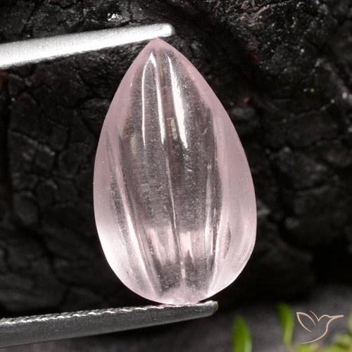 4.47ct طبيعي وردى زهرى مورغانيتي, شكل الكمثرى, شفاف
