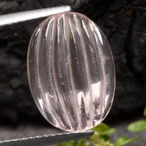 مورغانيتي درجة لون الوردى المرجانى طبيعي، قصة بيضاوى، 3.88 قيراط، شفاف