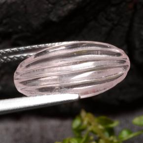 مورغانيتي درجة لون الوردى المرجانى طبيعي، قصة بيضاوى، 3.88 قيراط، شفاف