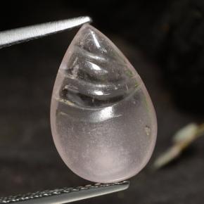 مورغانيتي وردي فاتح طبيعي، شكل الكمثرى، 3.60 قيراط، شفاف