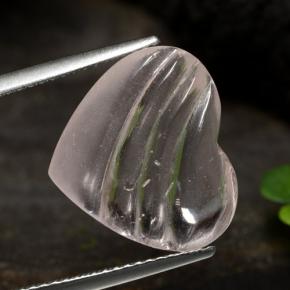 مورغانيتي درجة لون الوردى المرجانى طبيعي، شكل القلب، 6.23 قيراط، شفاف