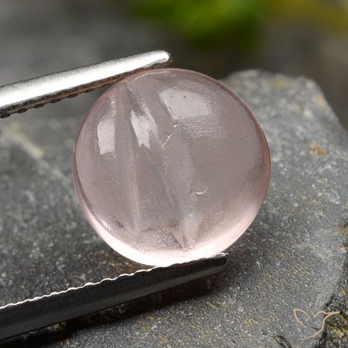 3.67ct طبيعي وردى مرجانى فاتح مورغانيتي, دائري, شفاف