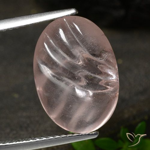 5.45ct طبيعي وردى متوسط مورغانيتي, بيضوي, شفاف