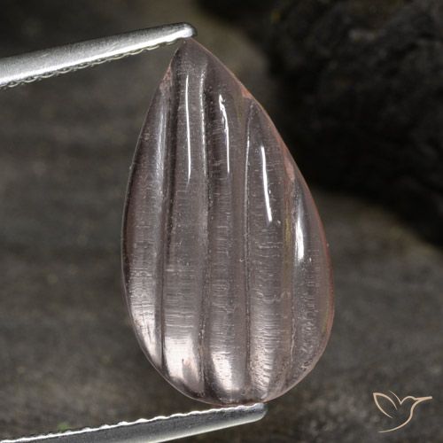 3.74ct طبيعي درجة لون الوردى الزهرى مورغانيتي, شكل الكمثرى, شفاف