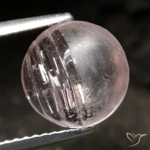 3.03ct طبيعي وردى فاتح-متوسط مورغانيتي, دائري, شفاف