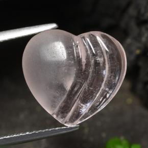 مورغانيتي درجة لون الوردى المرجانى طبيعي، شكل القلب، 4.95 قيراط، شفاف