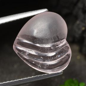 مورغانيتي درجة لون الوردى المرجانى طبيعي، شكل القلب، 4.95 قيراط، شفاف