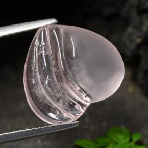 مورغانيتي درجة لون الوردى المرجانى طبيعي، شكل القلب، 4.95 قيراط، شفاف