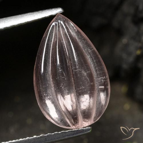 2.74ct طبيعي وردى زهرى فاتح مورغانيتي, شكل الكمثرى, شفاف