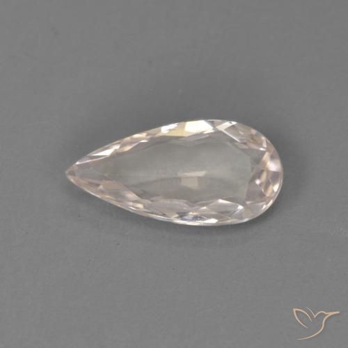 0.66ct طبيعي وردى فلامنجو مورغانيتي, شكل الكمثرى, VVS