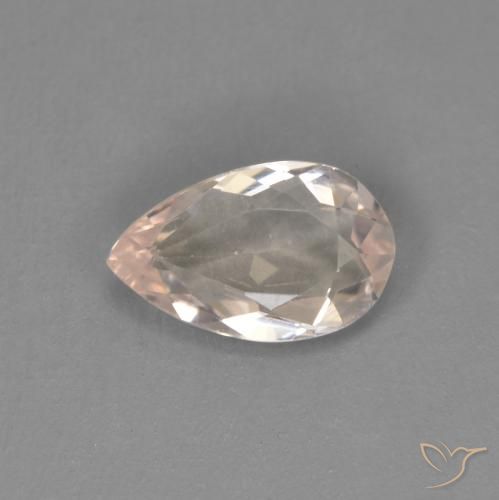 0.58ct طبيعي وردى فاتح جدا مورغانيتي, شكل الكمثرى, VVS