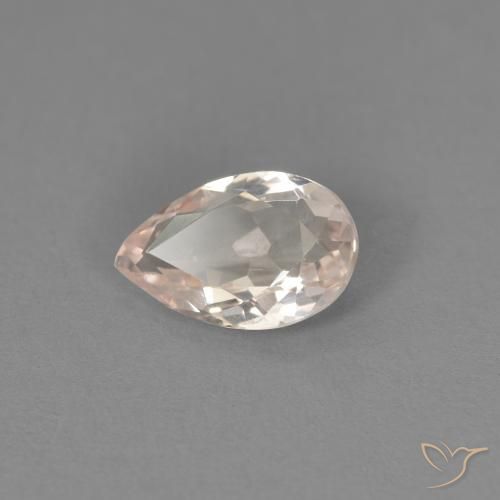 0.70ct طبيعي وردى متوسط مورغانيتي, شكل الكمثرى, VVS-VS