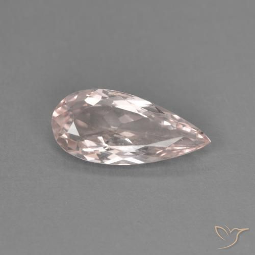 0.87ct طبيعي وردى فلامنجو مورغانيتي, شكل الكمثرى, VVS-VS