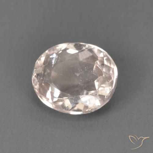 0.92ct طبيعي وردى فلامنجو مورغانيتي, بيضوي, قليلا جدا
