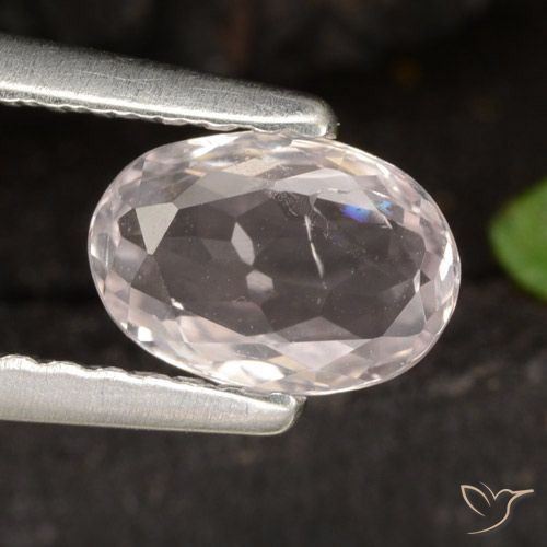 0.57ct طبيعي وردى فلامنجو مورغانيتي, بيضوي, VS-SI