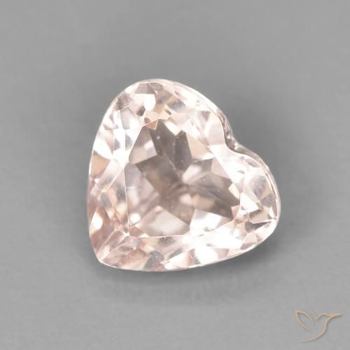 0.94ct طبيعي Medium Light-Pink مورغانيتي, قلب, VVS-VS