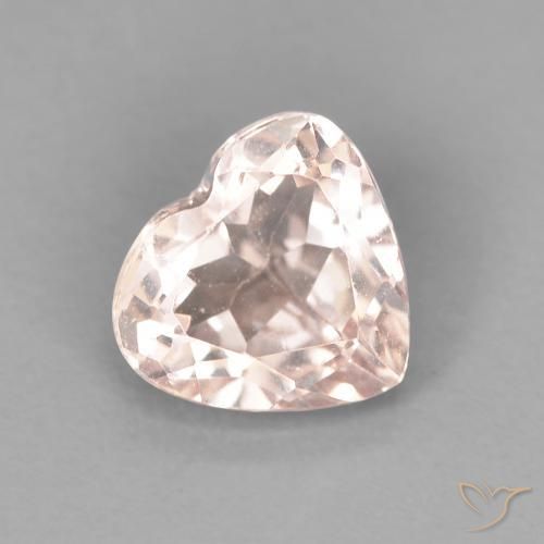 مورغانيتي Medium Light-Pink طبيعي، قلب، 0.94 قيراط، VVS-VS