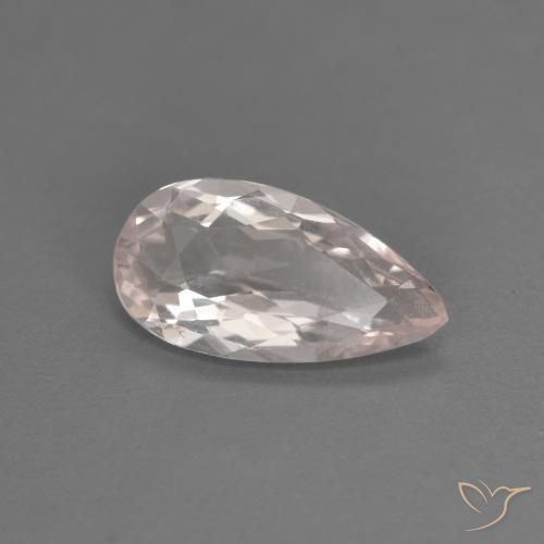 0.98ct طبيعي وردي فاتح مورغانيتي, شكل الكمثرى, VVS-VS