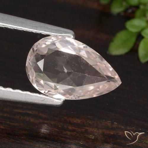 0.99ct طبيعي وردي فاتح مورغانيتي, شكل الكمثرى, VVS-VS