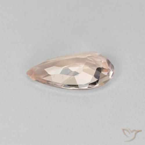 مورغانيتي Medium Light-Pink طبيعي، شكل الكمثرى، 0.91 قيراط، VVS-VS