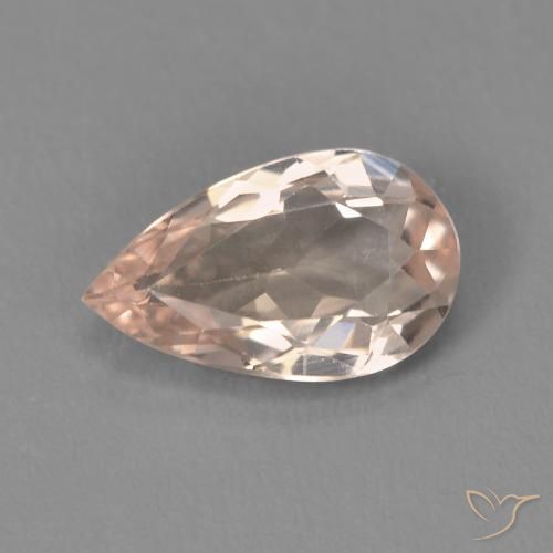 0.93ct طبيعي سالمون وردي مورغانيتي, شكل الكمثرى, VVS
