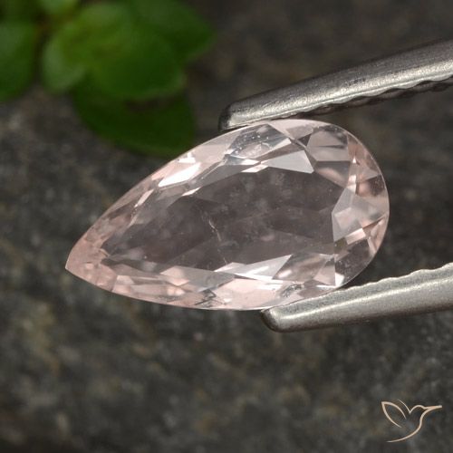 0.58ct طبيعي وردي فاتح مورغانيتي, شكل الكمثرى, VVS-VS
