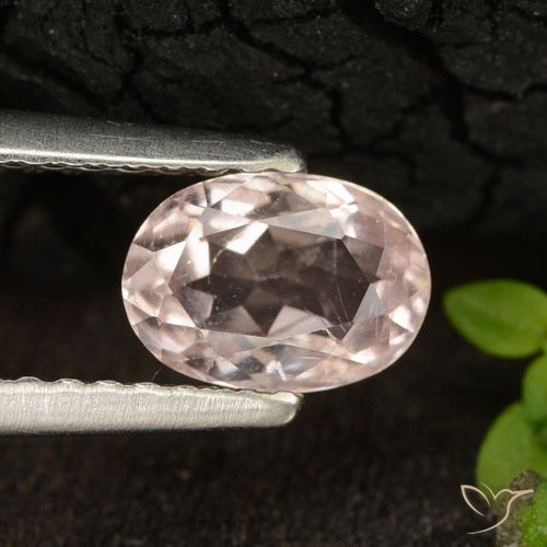 0.79ct طبيعي وردي فاتح مورغانيتي, بيضوي, قليلا جدا
