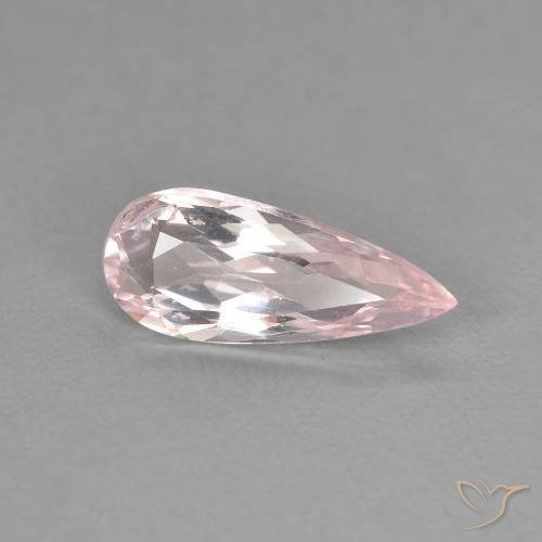 1.02ct طبيعي وردي فاتح مورغانيتي, شكل الكمثرى, VVS-VS