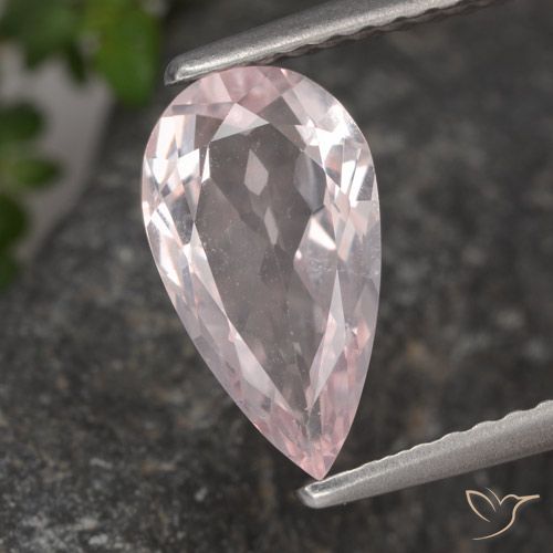 1.18ct طبيعي وردى فاتح-متوسط مورغانيتي, شكل الكمثرى, VVS-VS