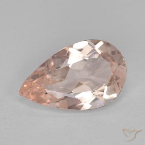 1.14ct طبيعي وردى متوسط مورغانيتي, شكل الكمثرى, VVS-VS