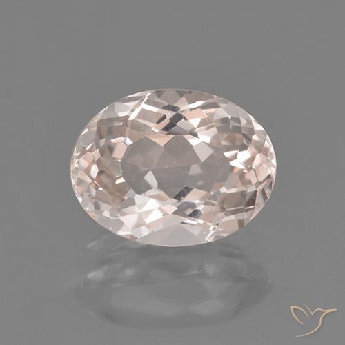 2.43ct طبيعي وردى فاتح جدا مورغانيتي, بيضوي, قليلا جدا