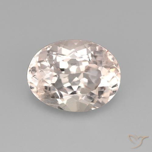 2.43ct طبيعي وردى فاتح-متوسط مورغانيتي, بيضوي, قليلا جدا