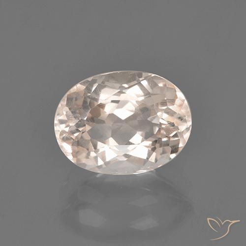 2.54ct طبيعي وردى متوسط مورغانيتي, بيضوي, قليلا جدا