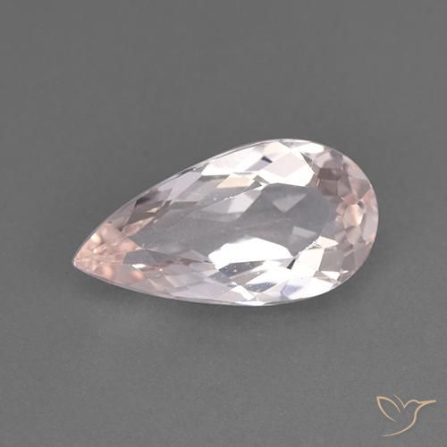 1.30ct طبيعي وردي فاتح مورغانيتي, شكل الكمثرى, VVS-VS