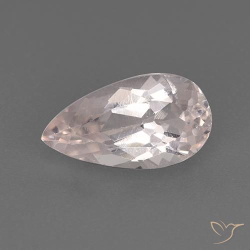 1.21ct طبيعي وردي فاتح مورغانيتي, شكل الكمثرى, قليلا جدا