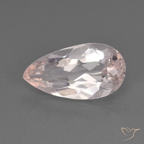 1.77ct طبيعي وردى فلامنجو مورغانيتي, شكل الكمثرى, VVS-VS