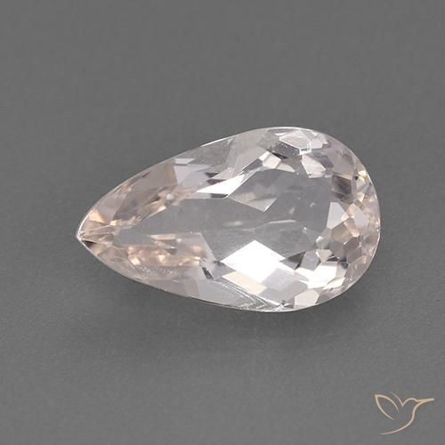 1.68ct طبيعي سالمون وردي مورغانيتي, شكل الكمثرى, VVS-VS