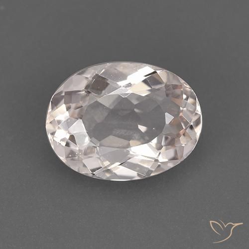 1.32ct طبيعي وردى فاتح-متوسط مورغانيتي, بيضوي, قليلا جدا