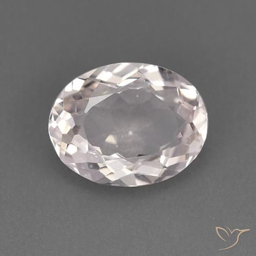 1.60ct طبيعي أبيض مورغانيتي, بيضوي, VVS-VS