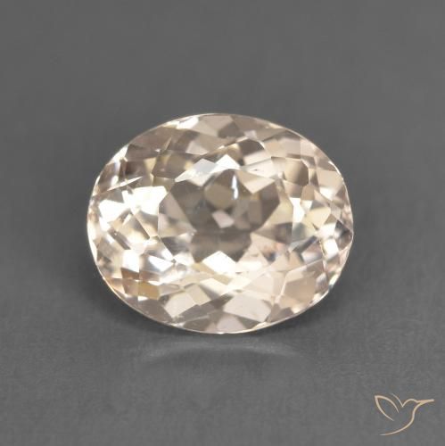 1.54ct طبيعي وردى متوسط مورغانيتي, بيضوي, قليلا جدا
