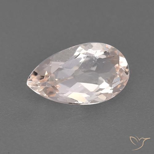 0.93ct طبيعي وردي فاتح مورغانيتي, شكل الكمثرى, VVS-VS
