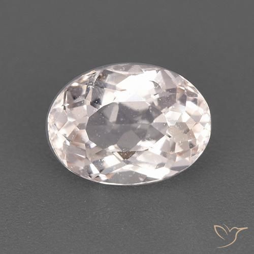 1.38ct طبيعي سالمون وردي مورغانيتي, بيضوي, قليلا جدا