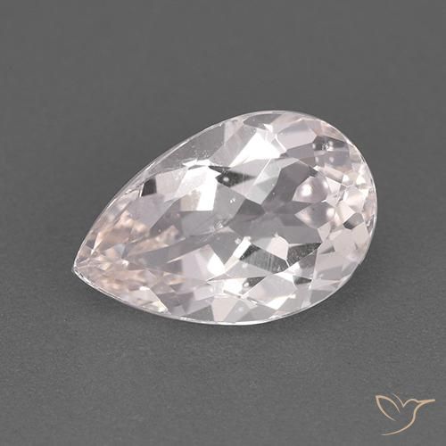 1.73ct طبيعي وردي فاتح مورغانيتي, شكل الكمثرى, قليلا جدا