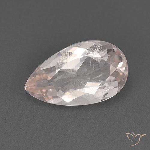 1.75ct طبيعي وردى فاتح جدا مورغانيتي, شكل الكمثرى, قليلا جدا