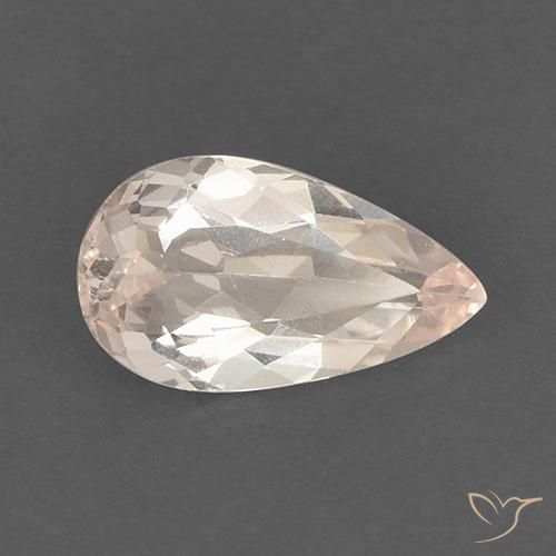 1.21ct طبيعي سالمون وردي مورغانيتي, شكل الكمثرى, قليلا جدا