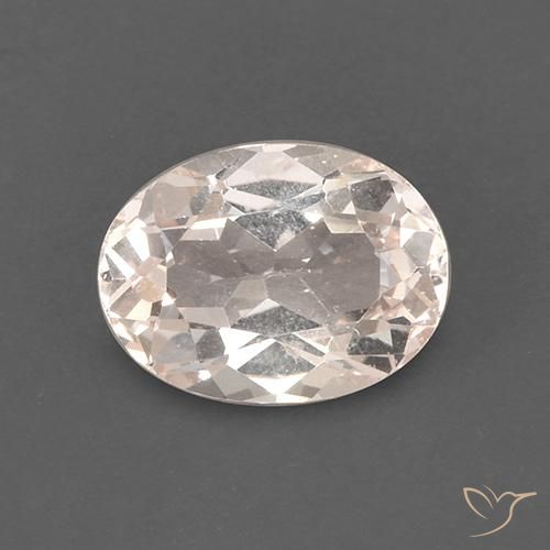 1.68ct طبيعي وردى فاتح-متوسط مورغانيتي, بيضوي, قليلا جدا