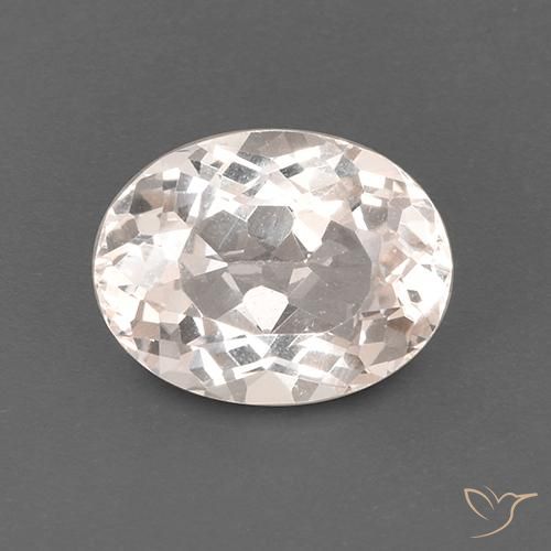 1.90ct طبيعي وردى فاتح-متوسط مورغانيتي, بيضوي, قليلا جدا