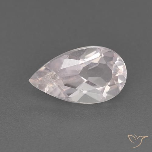 0.97ct طبيعي وردي فاتح مورغانيتي, شكل الكمثرى, قليلا جدا