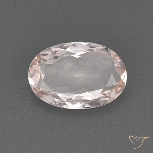 0.77ct طبيعي وردى فلامنجو مورغانيتي, بيضوي, VVS-VS
